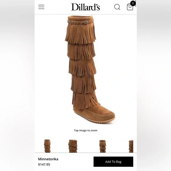 Minnetonka Suede Fringe Boots - Picture 5 of 5